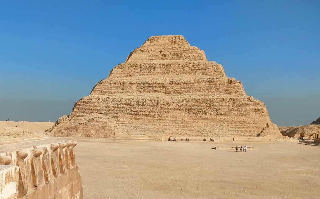 a photo showing the Saqqara pyramid in Egypt