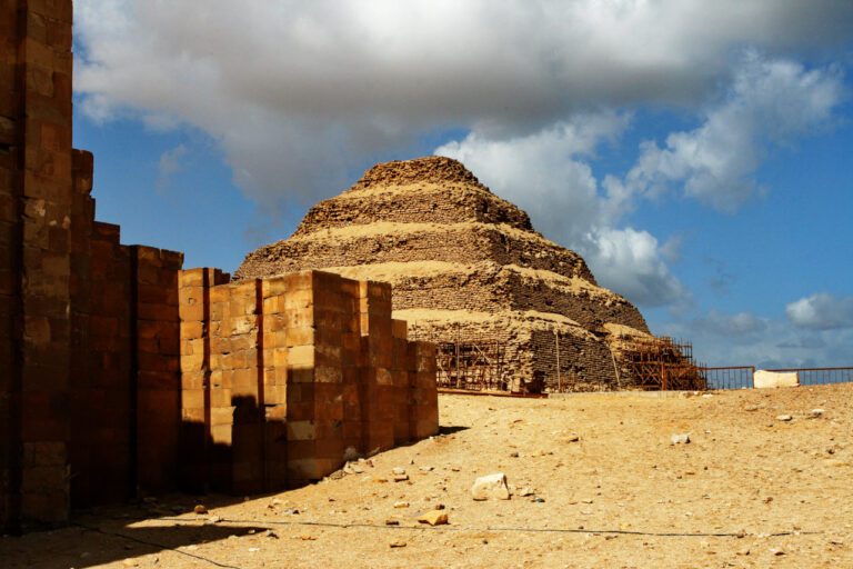 a photo showing the step pyramid in Egypt