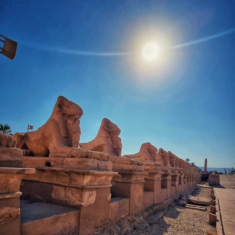 a photo showing The Sphinx Avenue in Luxor