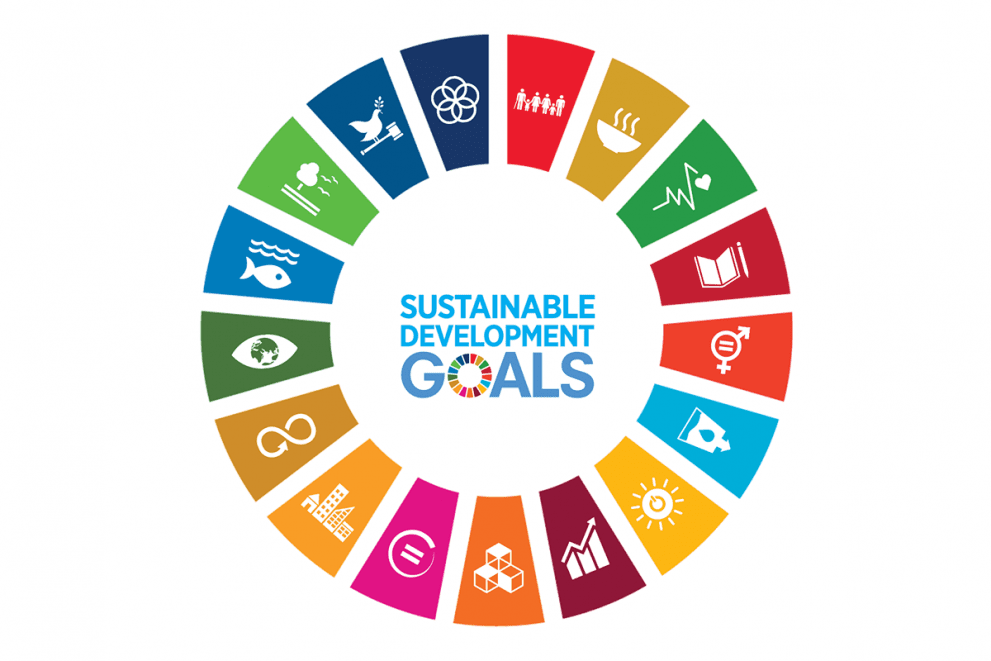 a photo showing the Sustainable development Logo