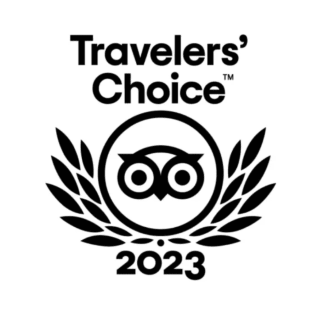 a photo showing the Travelers' Choice Logo